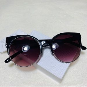 H&M Black with Metal Trim Ombre Tint Sunglasses